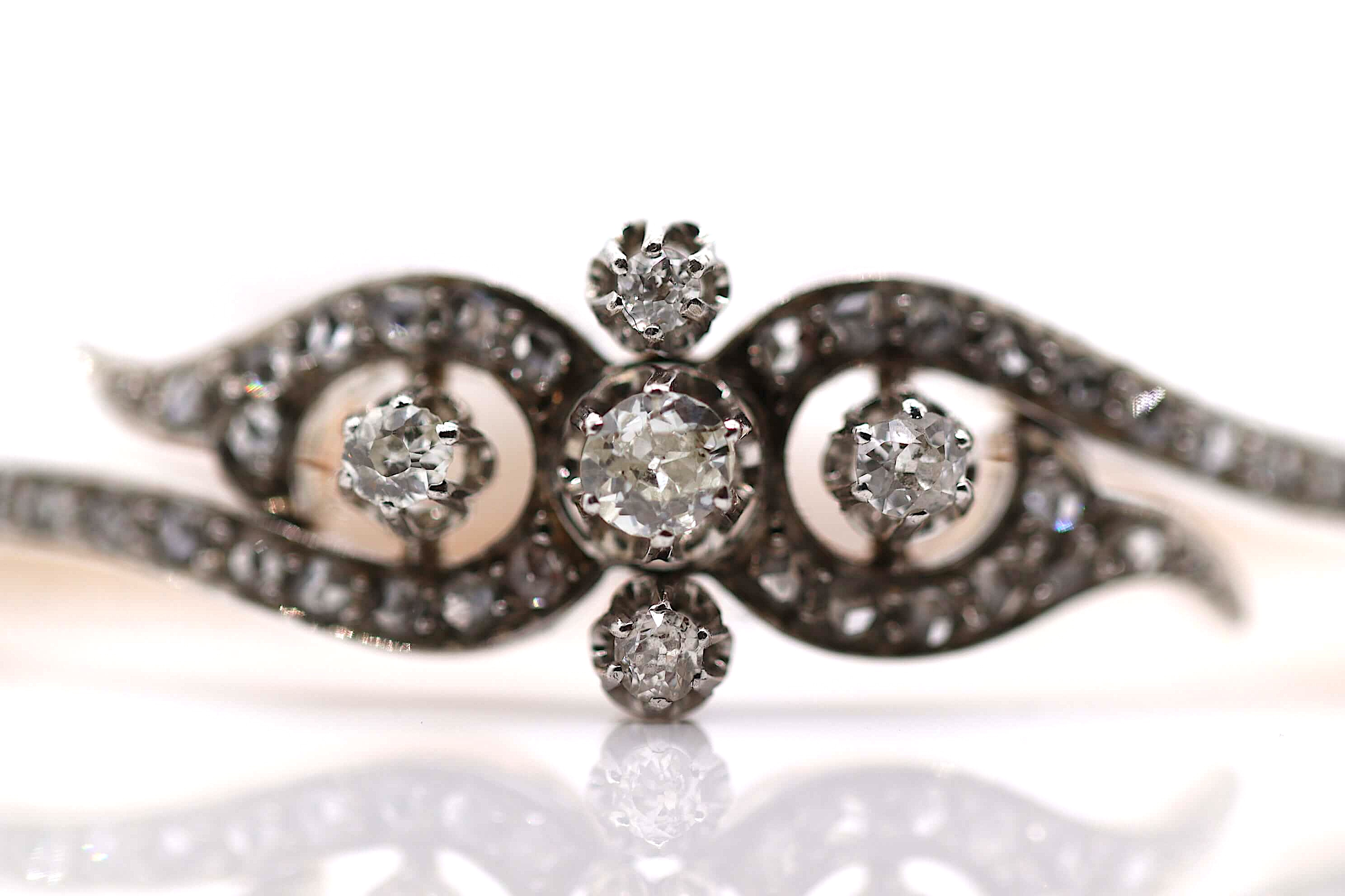 SOLD A 19th Century French Diamond Bangle