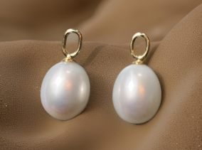HARMONY COLLECTION - A Pair of Freshwater Cultured Pearl Earring Enhancers